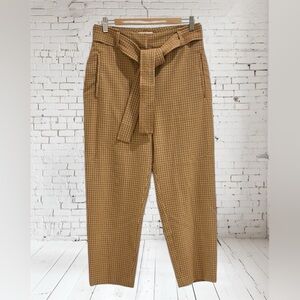Aritzia Wilfred Tie Front Check Pants